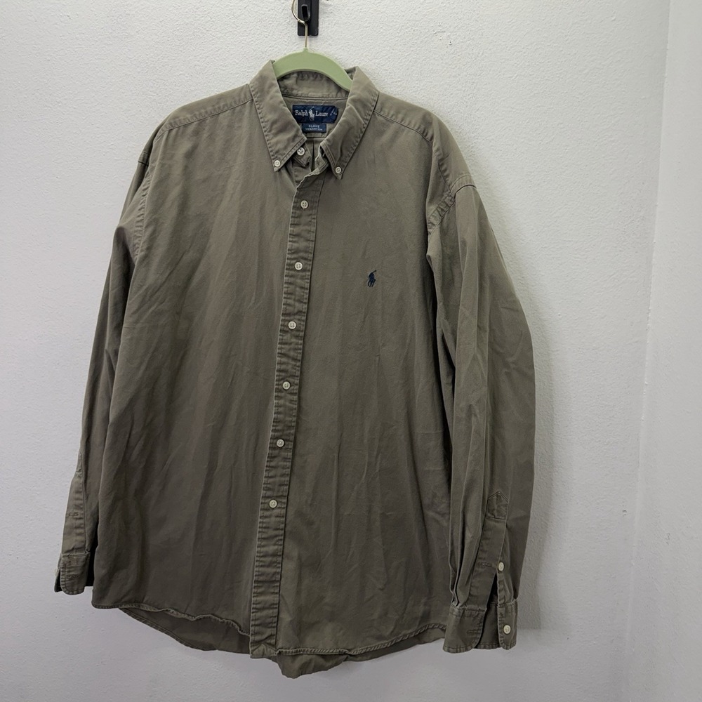 Vintage Polo Ralph Lauren Shirt Mens XL Brown Blake Preppy Academia Classic